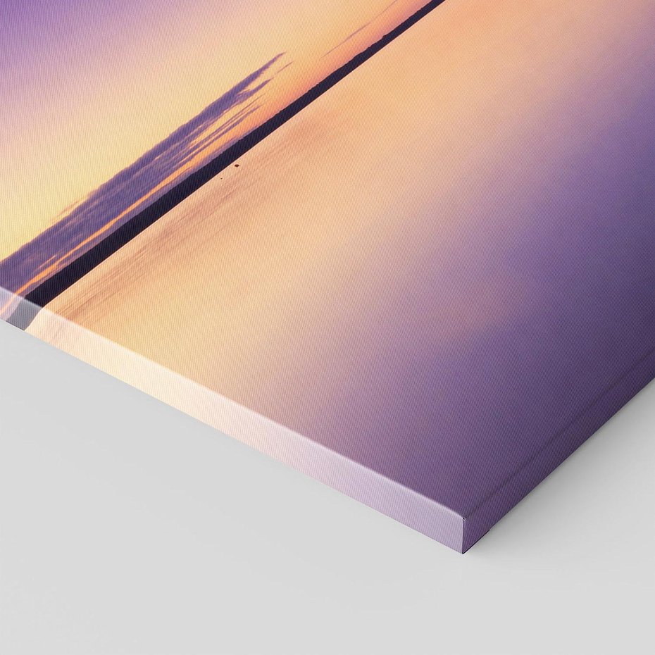 Obraz na płótnie - zachód słońca, drzewo, woda