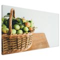 Obraz na płótnie - jabłka, koszyk, owoce