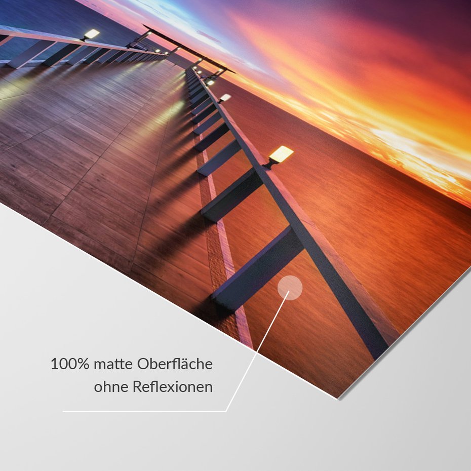 Fototapeta - morze, zachód słońca, molo