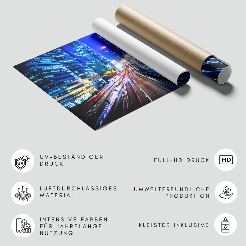 Fototapeta - miasto, noc, ulice