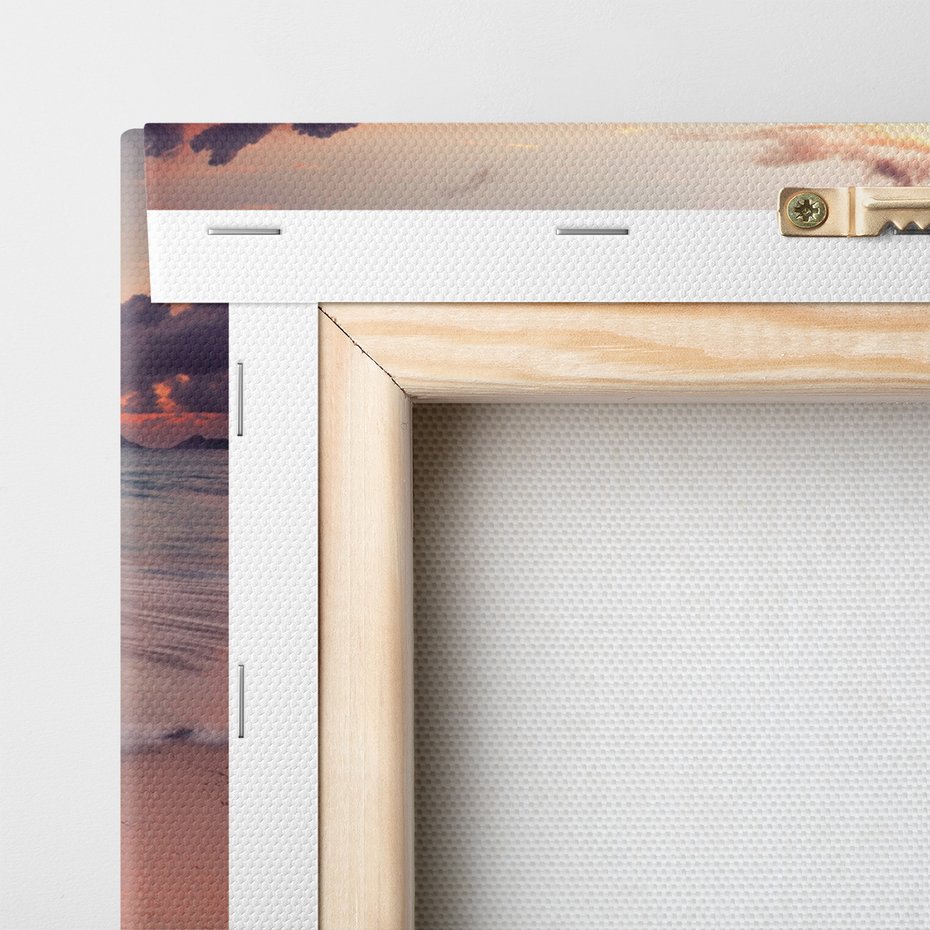 Obraz na płótnie - plaża, morze, zachód słońca