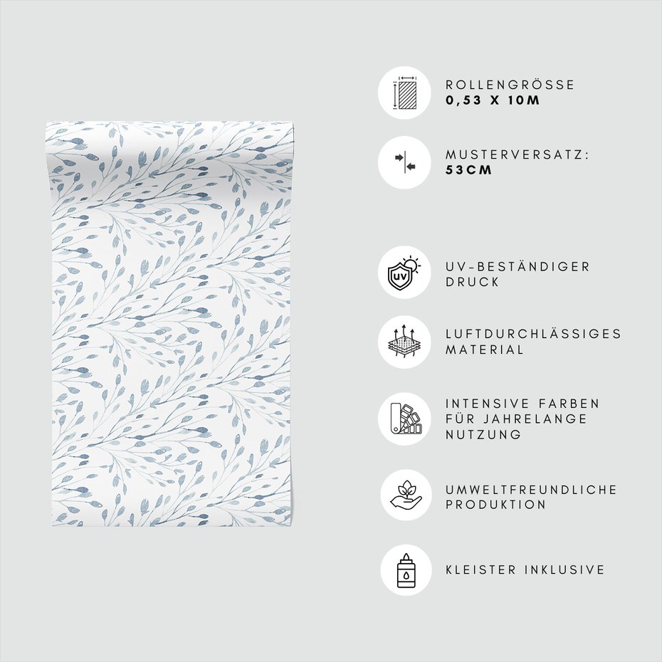 Tapeta - gałązka, liście, wzór