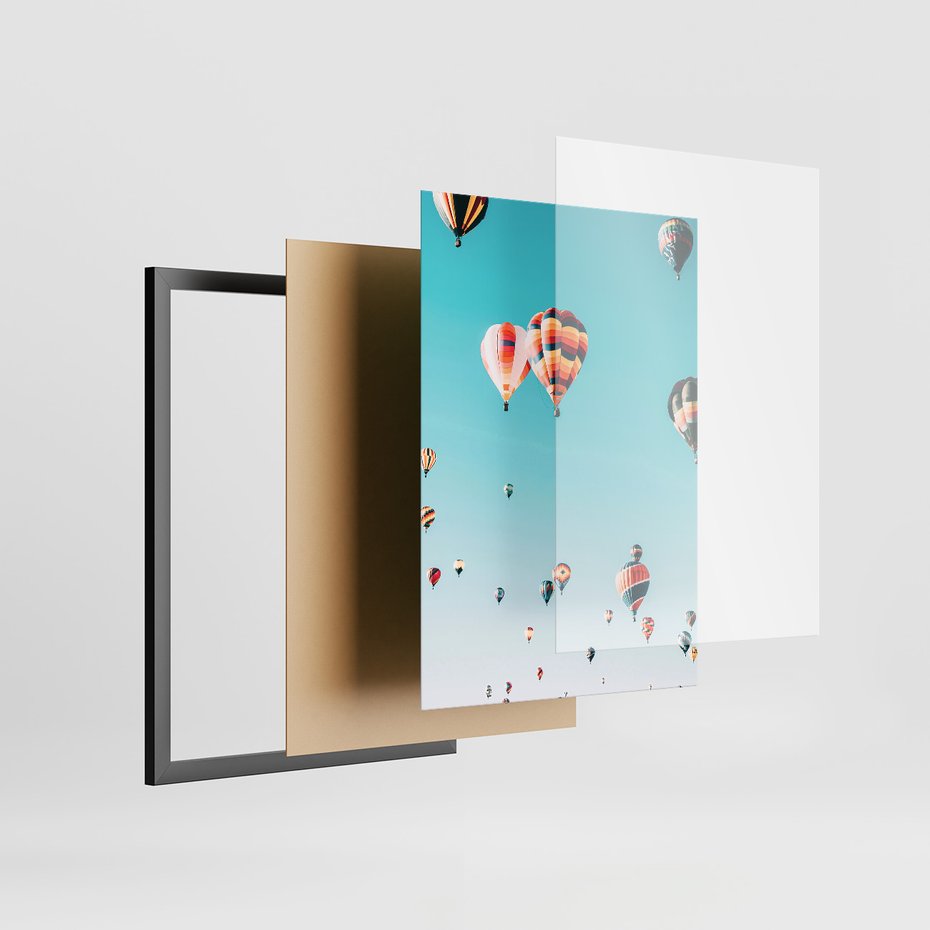 Zestaw obrazy w ramie, plakaty - podróże, plaża, wakacje - rama czarna