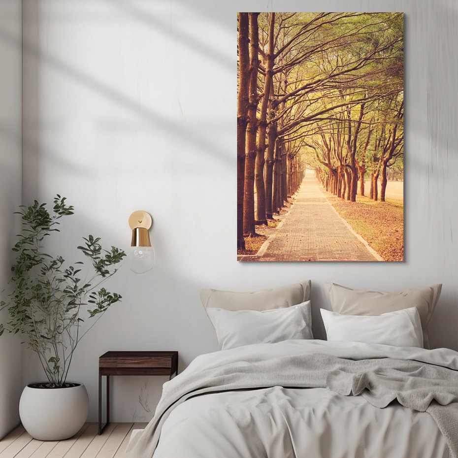 Obraz na płótnie - drzewa, ścieżka, aleja