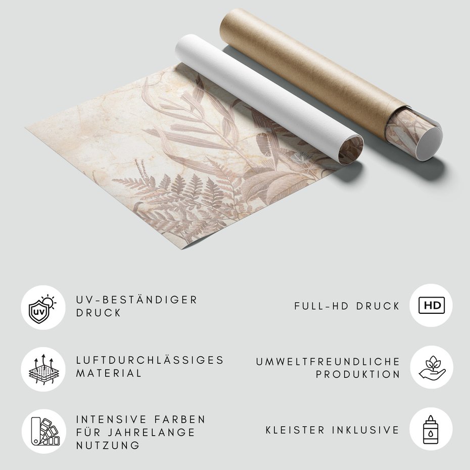 Fototapeta - loft, trawy, paprocie