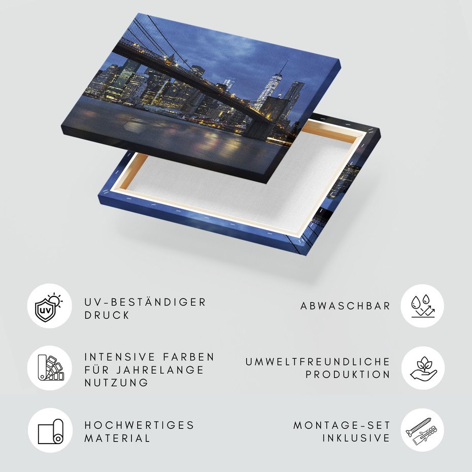 Obraz na płótnie - most, miasto, noc