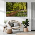 Obraz na płótnie - las, ścieżka, kwiaty