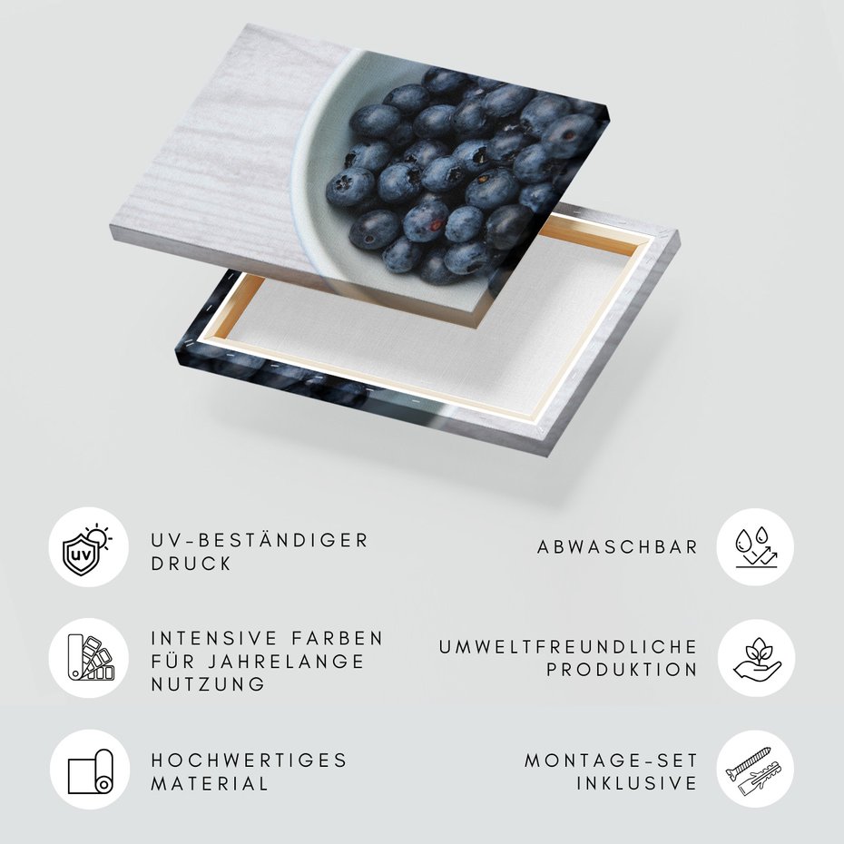 Obraz na płótnie - jagody, miska, jedzenie