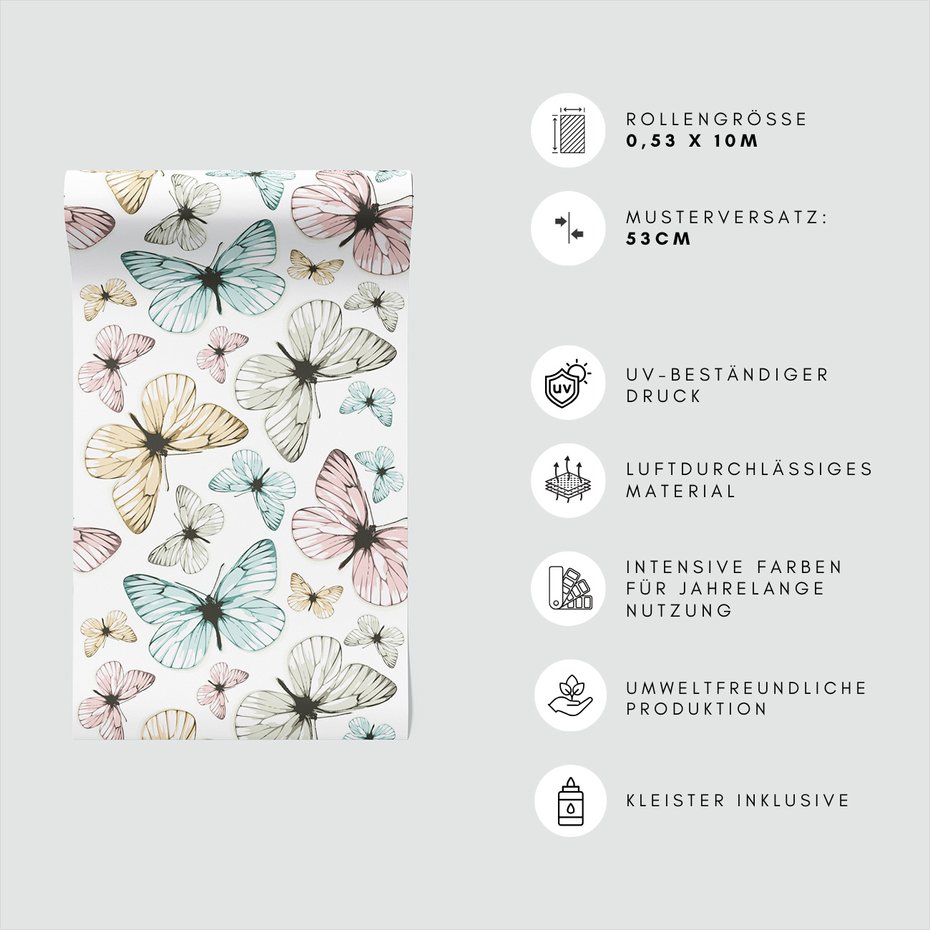 Tapeta - motyle, elegancja, delikatność