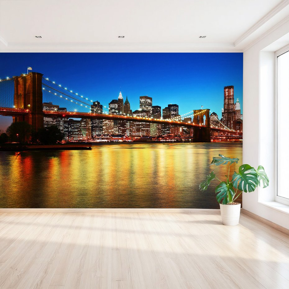 Fototapeta - most, miasto, noc