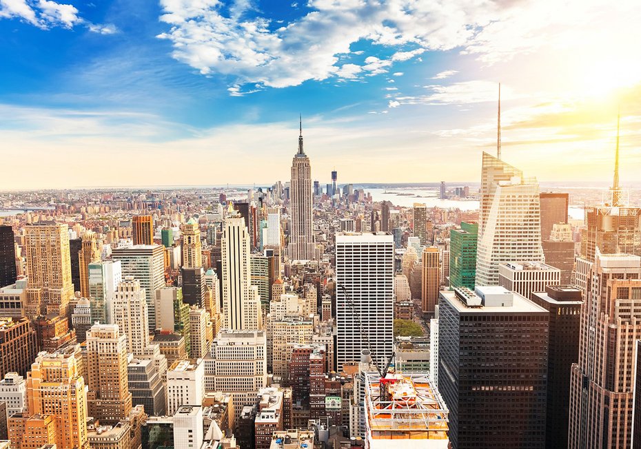 Fototapeta - miasto, budynki, niebo