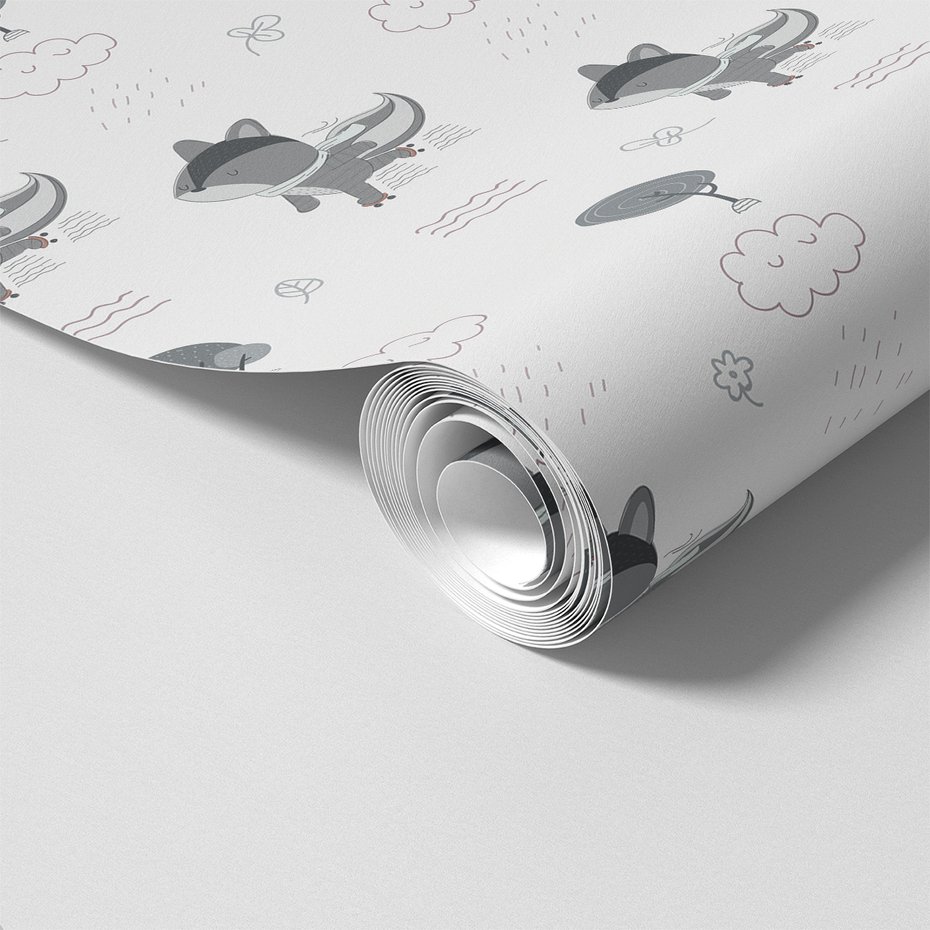 Tapeta - dziecięca, szop, chmura