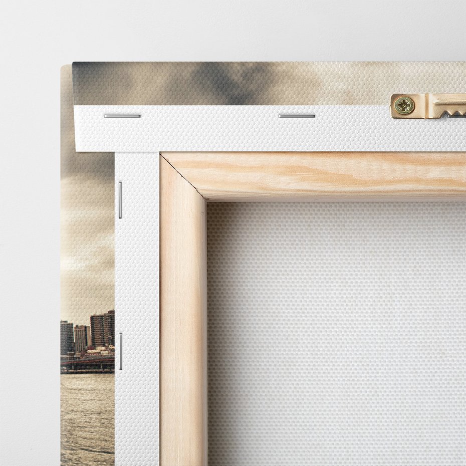 Obraz na płótnie - miasto, woda, budynki