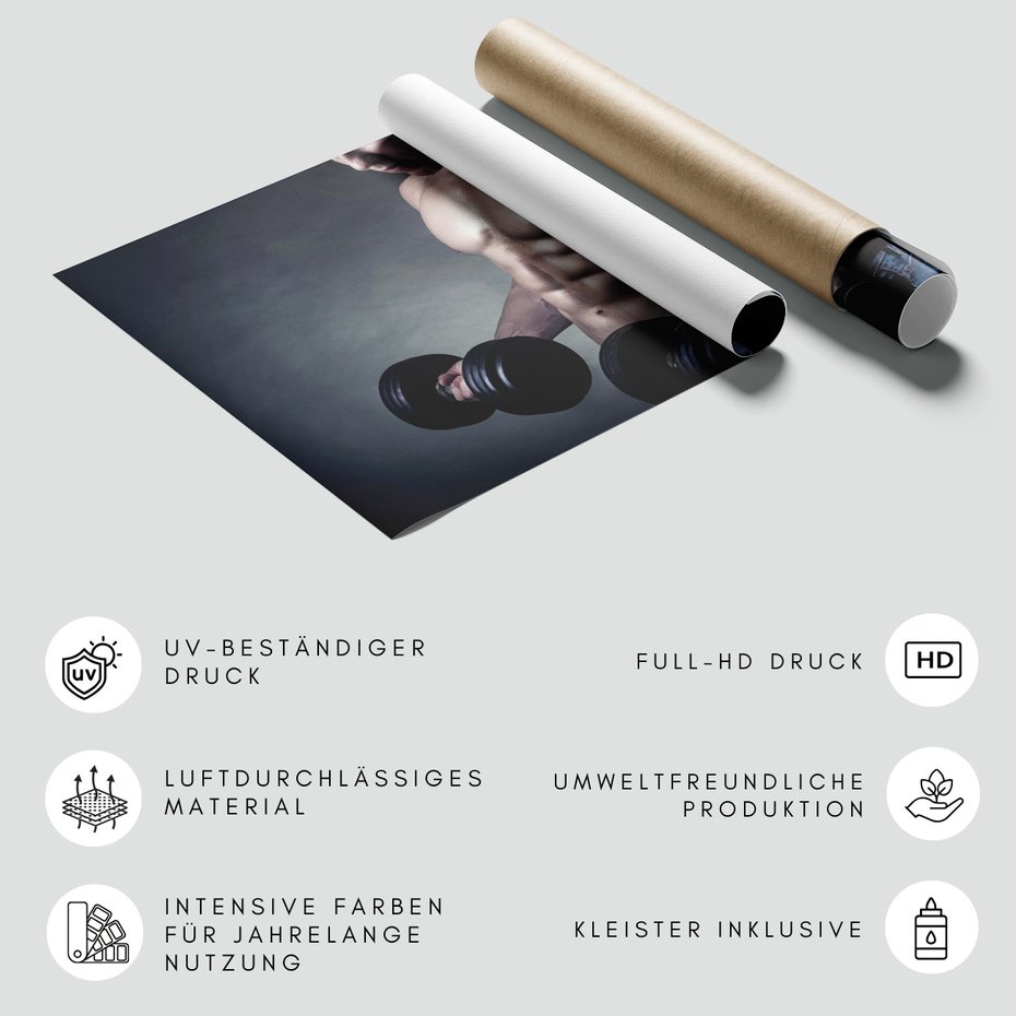 Fototapeta - siłownia, sport, mężczyzna