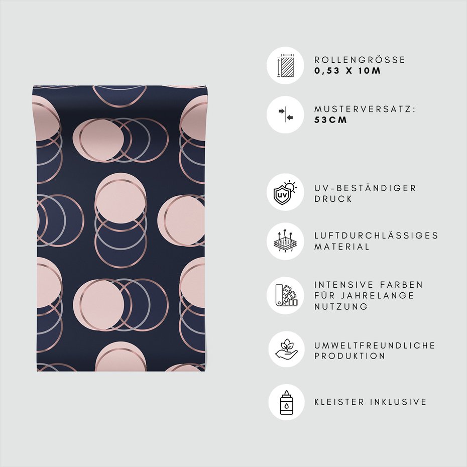 Tapeta - koła, abstrakcja, geometria