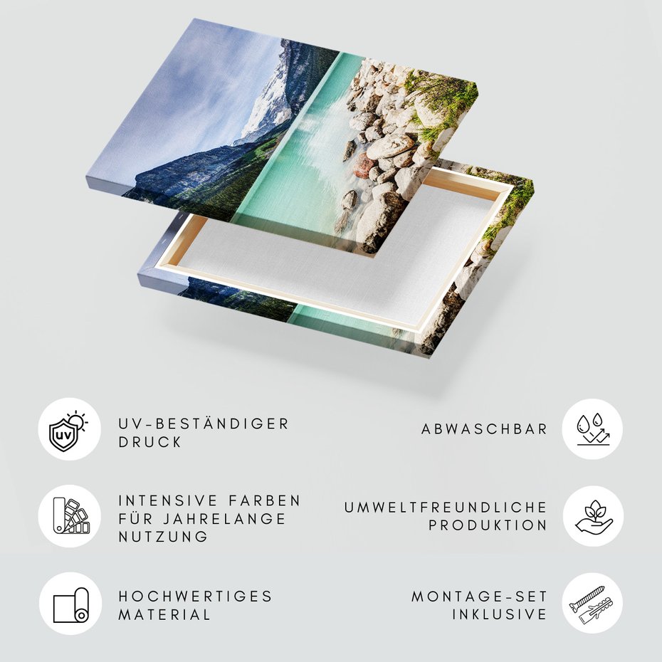 Obraz na płótnie - góry, jezioro, krajobraz