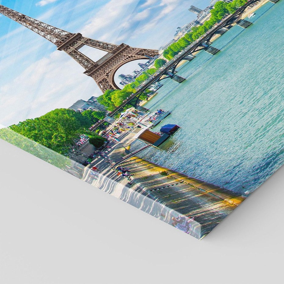 Obraz na płótnie - Paryż, wieża Eiffla, Sekwana