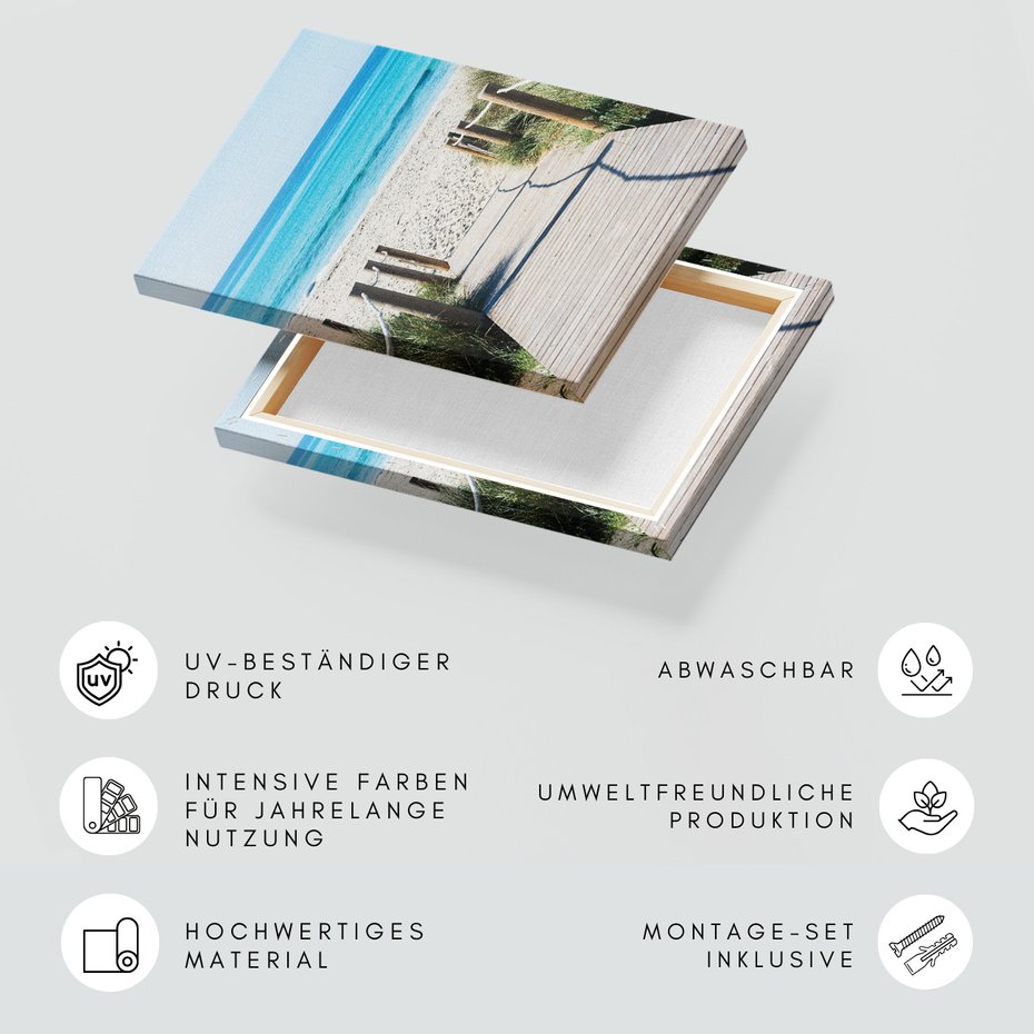 Obraz na płótnie - plaża, morze, drewno