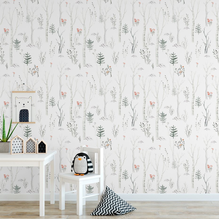 Tapeta - drzewa, brzozy, las