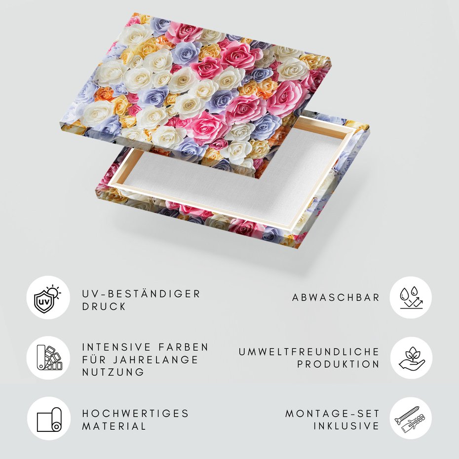 Obraz na płótnie - kwiaty, róże, pastelowe