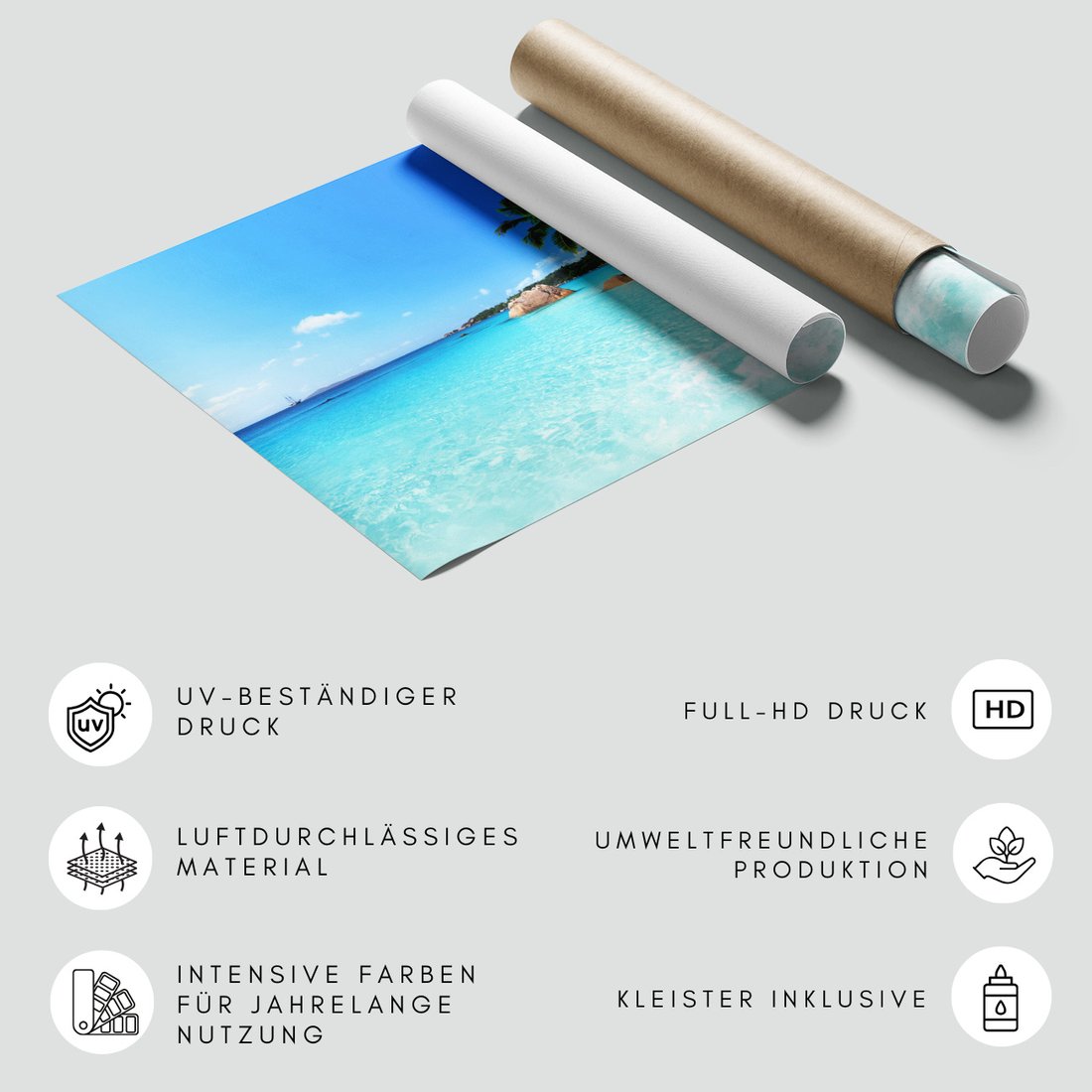 Fototapeta - plaża, morze, palmy