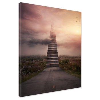 Obraz na płótnie - schody, droga, niebo
