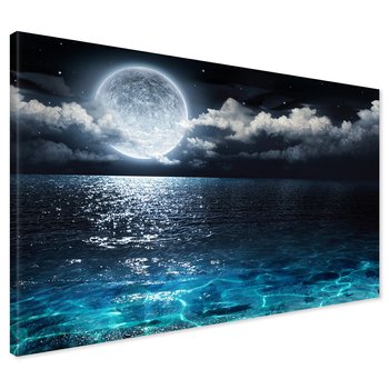 Obraz na płótnie - morze, księżyc, noc