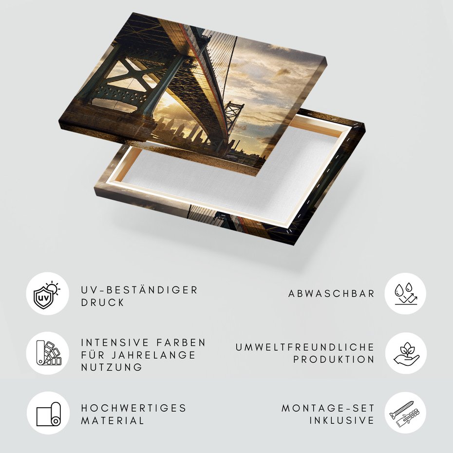 Obraz na płótnie - most, miasto, rzeka