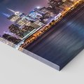 Obraz na płótnie - miasto, noc, budynki