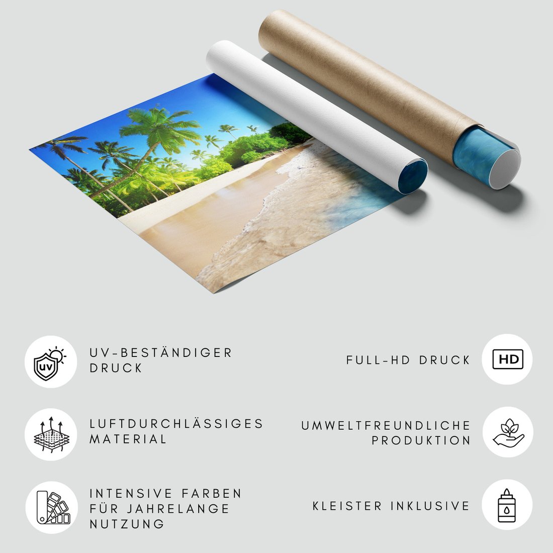 Fototapeta - plaża, morze, palmy