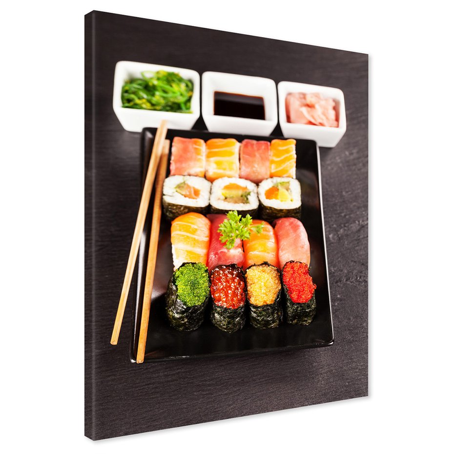 Obraz na płótnie - sushi, jedzenie, kuchnia