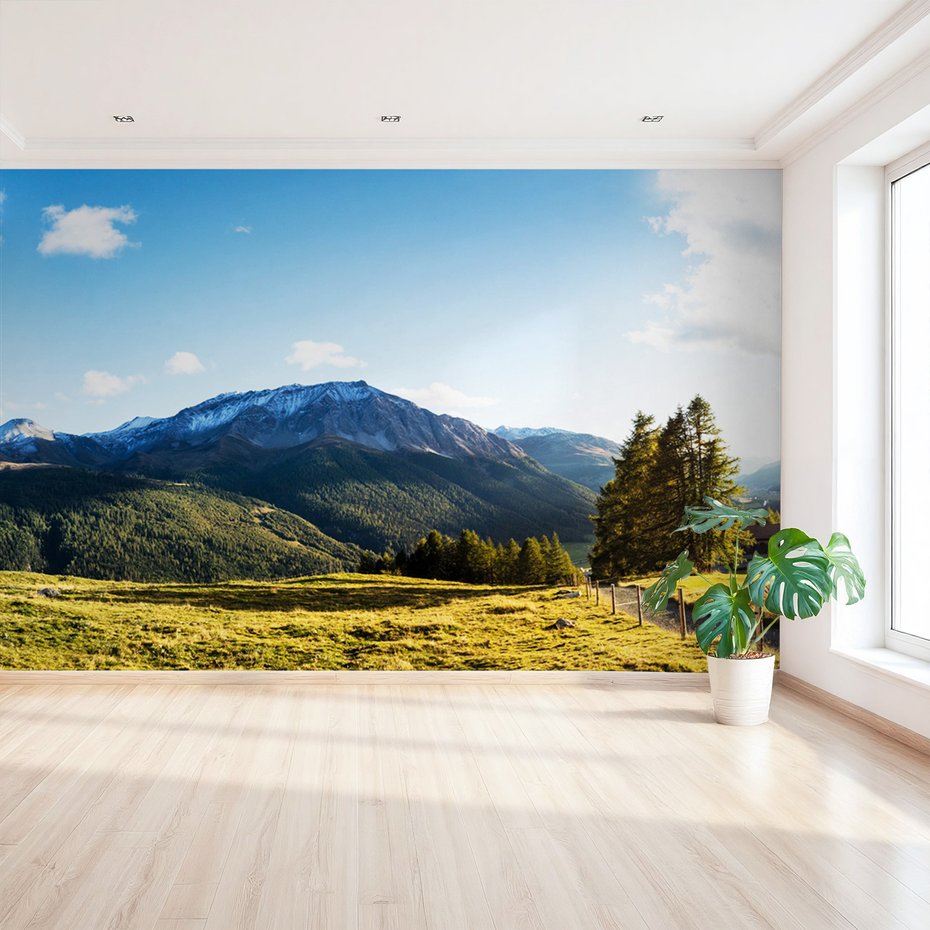 Fototapeta - góry, las, niebo