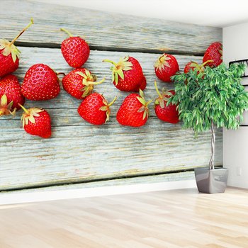 Fototapeta - truskawki, owoce, czerwony