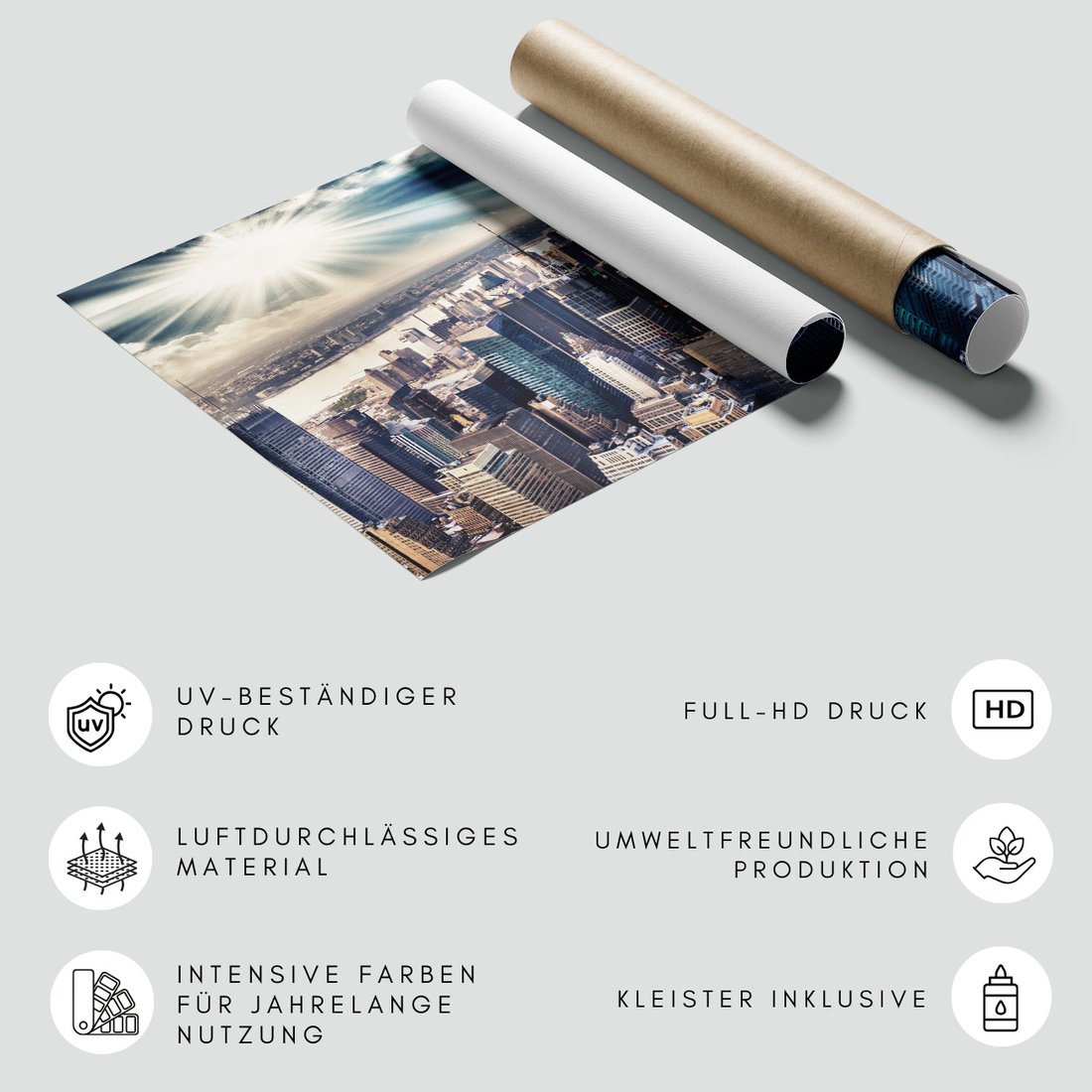 Fototapeta - miasto, drapacze chmur, niebo