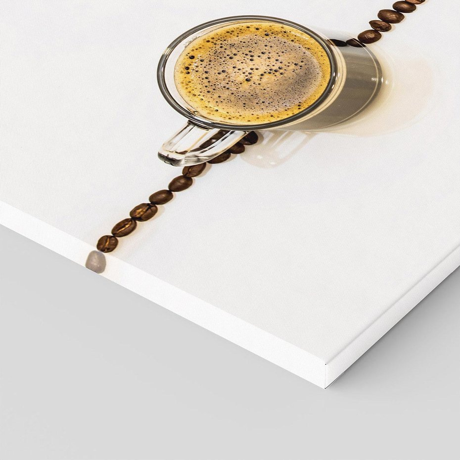 Obraz na płótnie - kawa, ziarna, napój