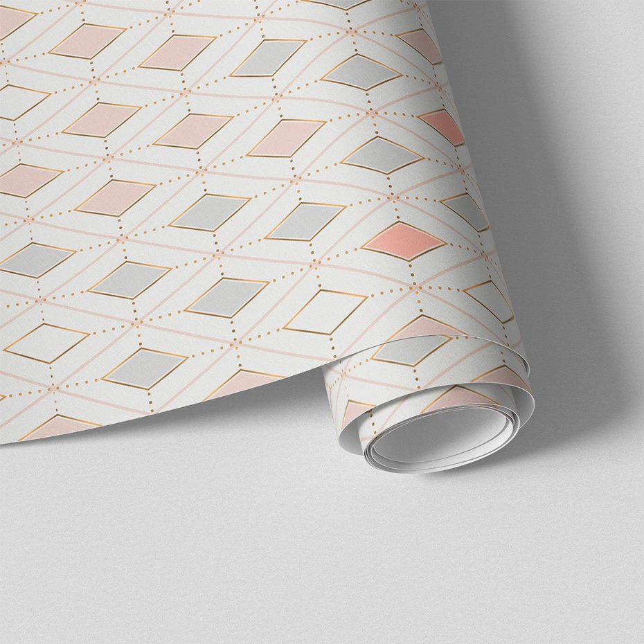 Tapeta - romby, kropki, linie