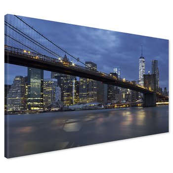 Obraz na płótnie - most, miasto, noc