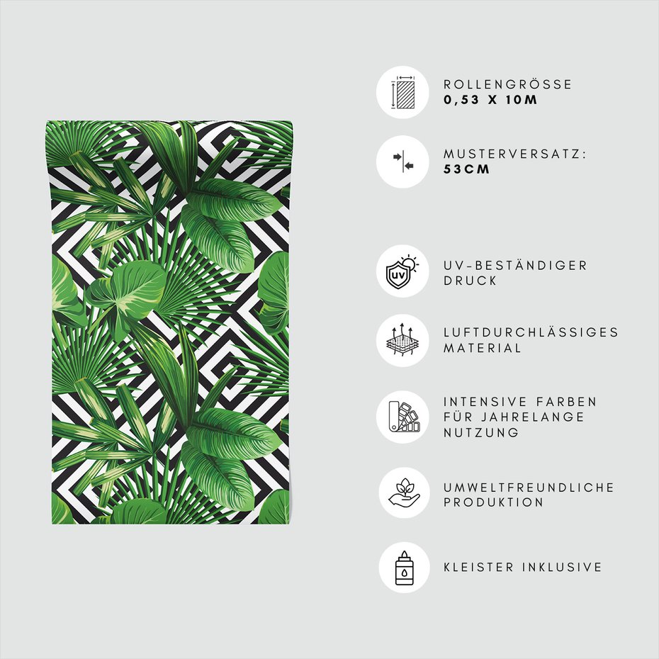 Tapeta - liście, geometria, tło