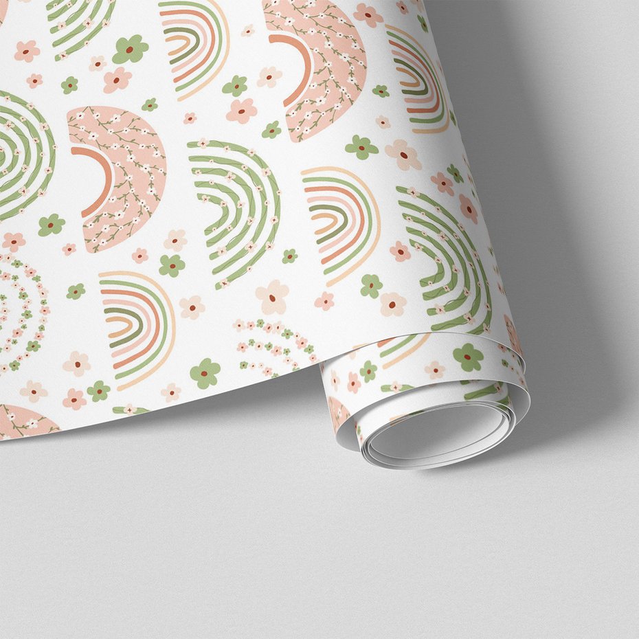 Tapeta - kwiaty, łuki, pastelowe