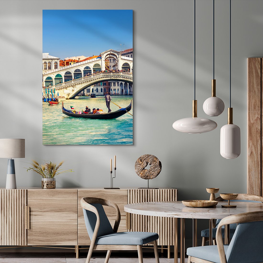 Obraz na płótnie - Wenecja, gondola, most