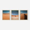 Zestaw obrazy w ramie, plakaty - pustynia, piasek, niebo - rama drewno