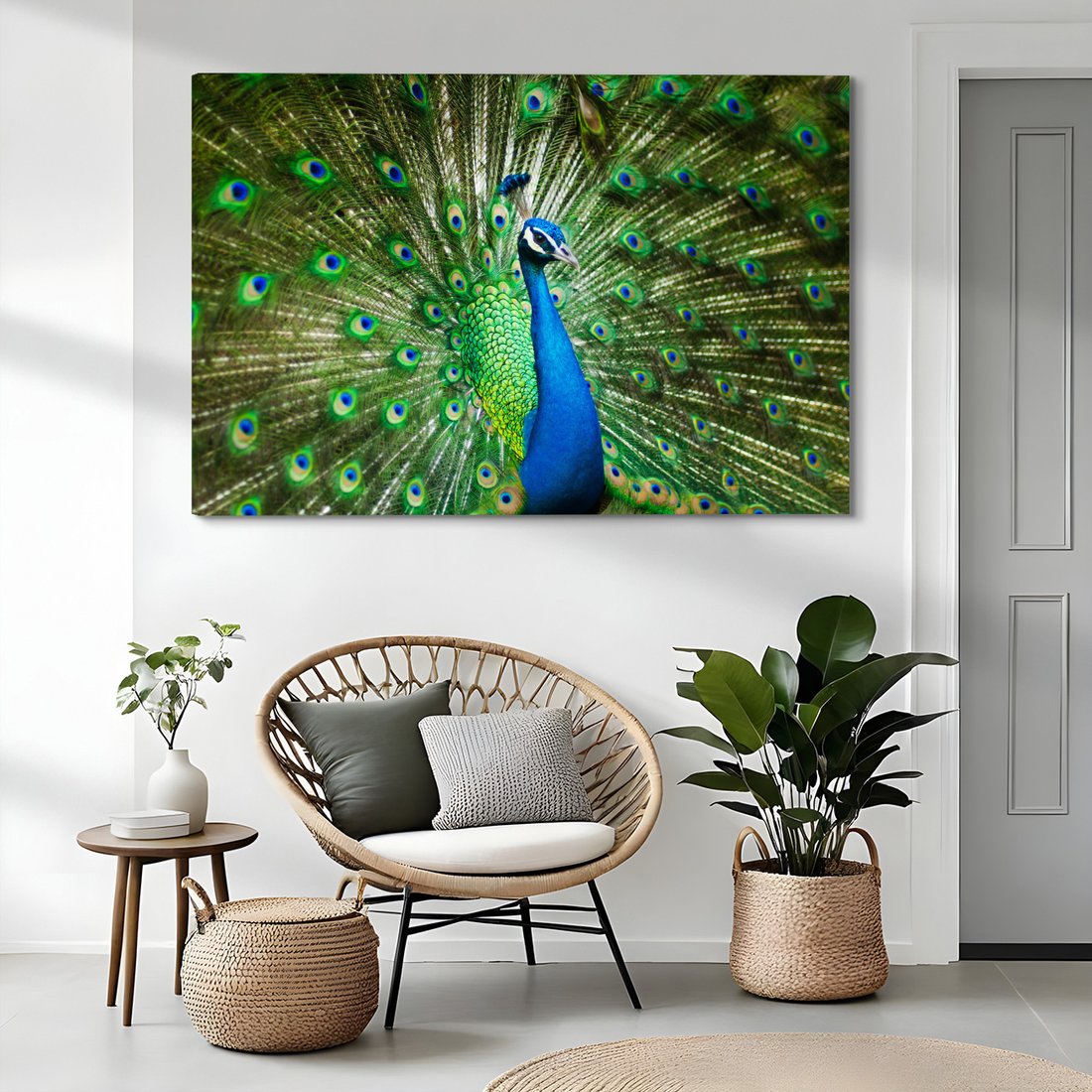 Obraz na płótnie - paw, ptak, pióra