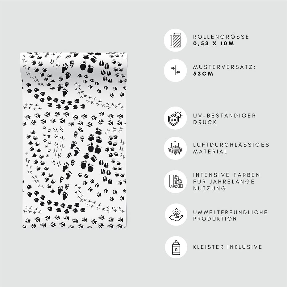 Tapeta - odciski, łapy, zwierzęta