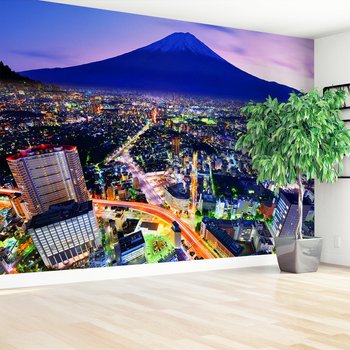 Fototapeta - miasto, noc, góra