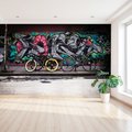 Fototapeta - rowery, graffiti, ulica