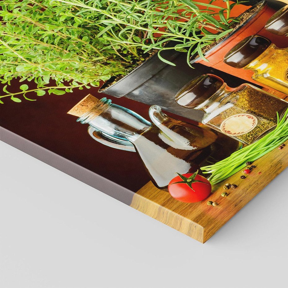 Obraz na płótnie - zioła, przyprawy, kuchnia