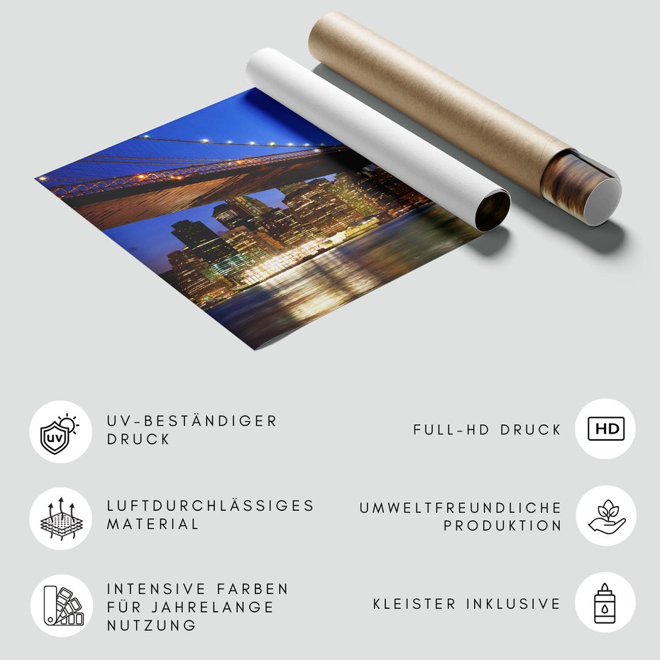 Fototapeta - miasto, most, noc