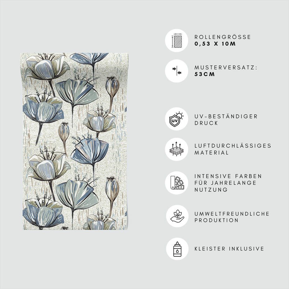 Tapeta - kwiaty, grafika, natura