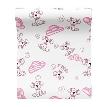 Tapeta - dziecięca, pies, chmura, spirala