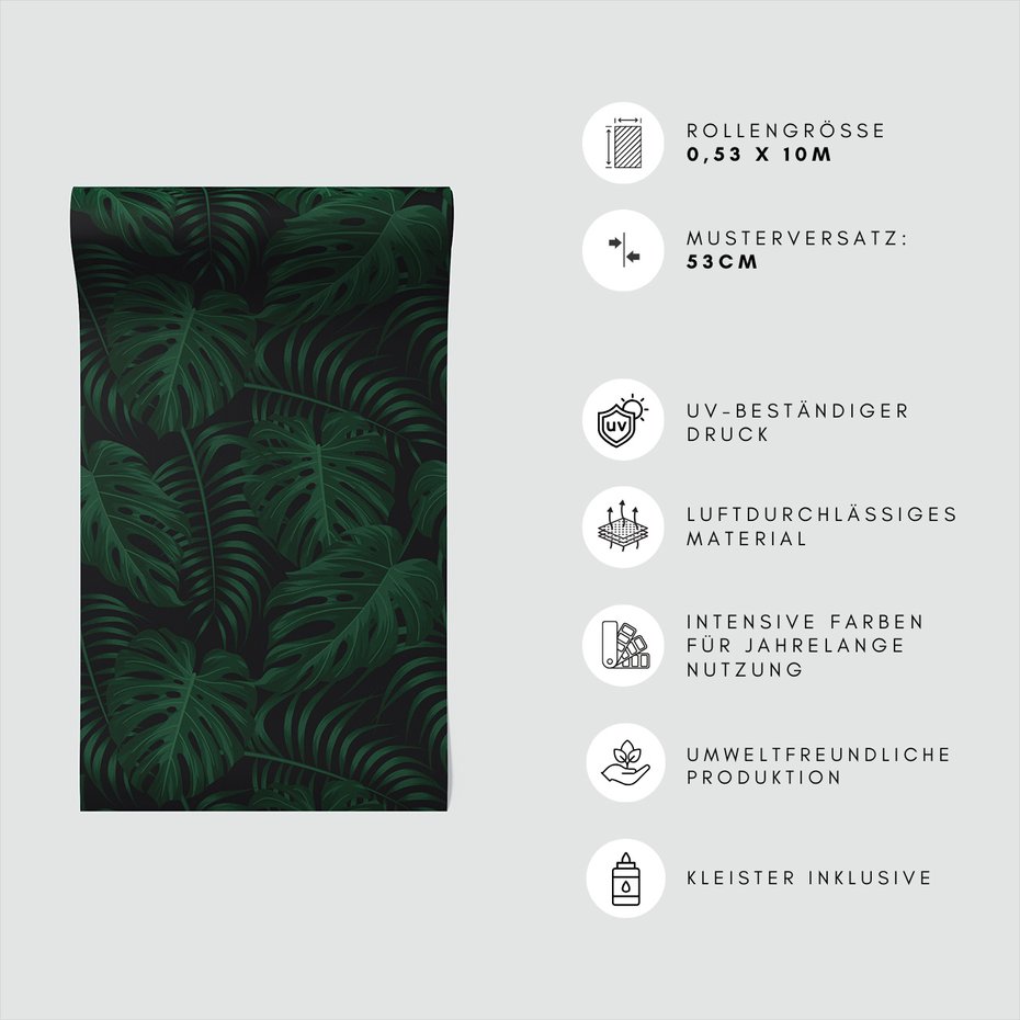 Tapeta - liście, monstera, roślinność